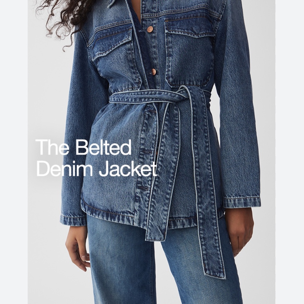 GAP Blue Belted Denim Jacket